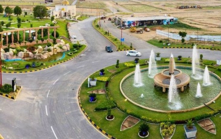 Completed residential compound landscaping by NV Spaces in Saudi Arabia